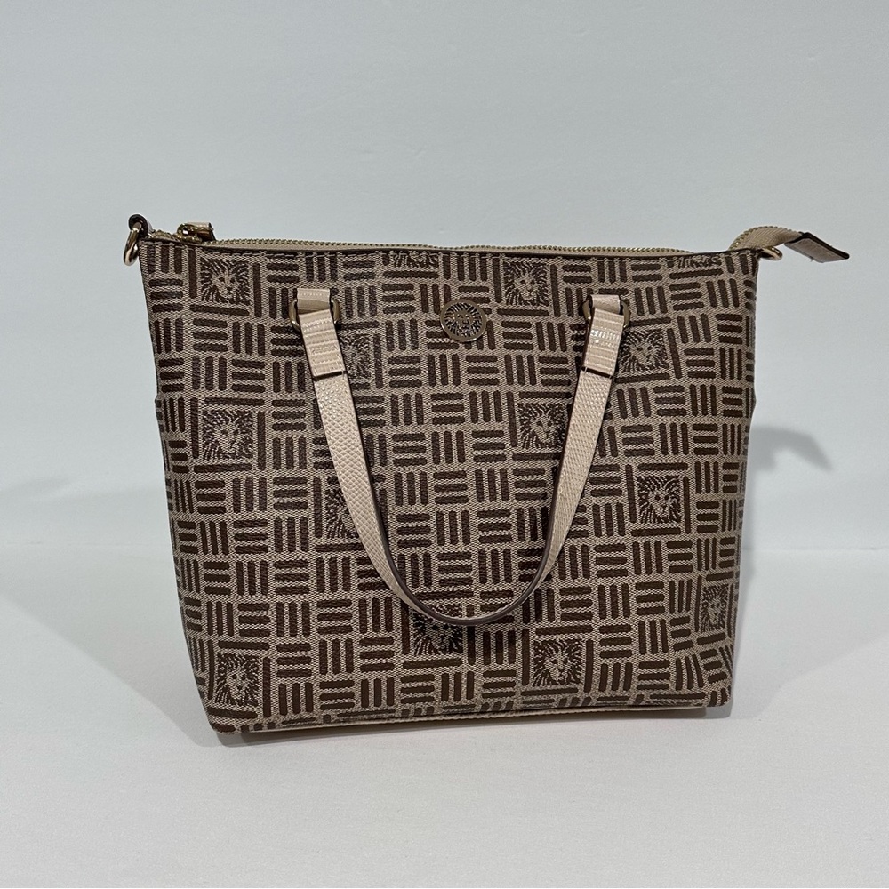 Anne Klein Lion Logo Crossbody Tote Bag